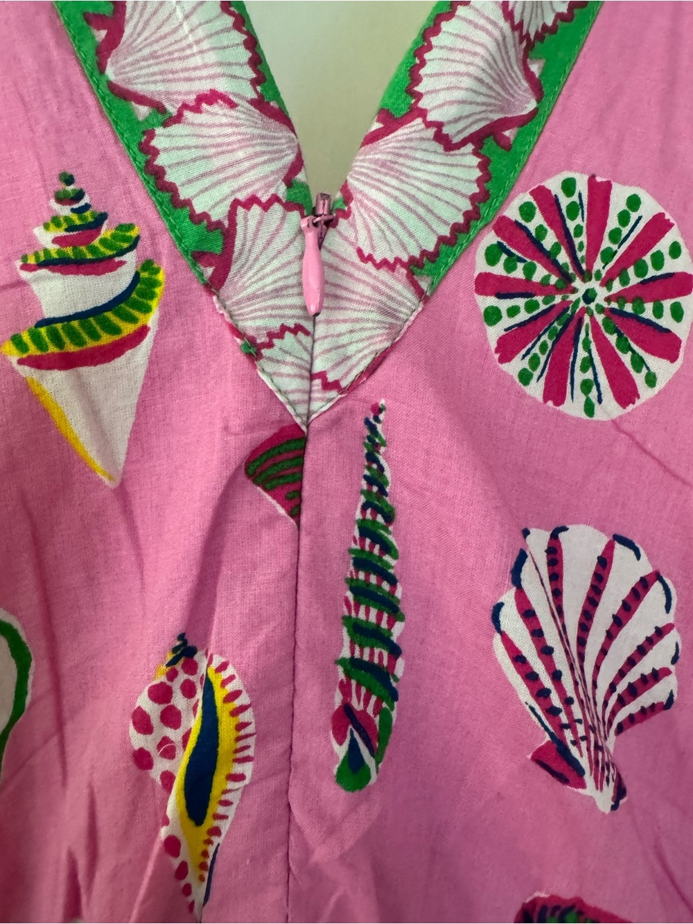 Printfresh Sz M hot pink shell maxi dress - Picture 6 of 7